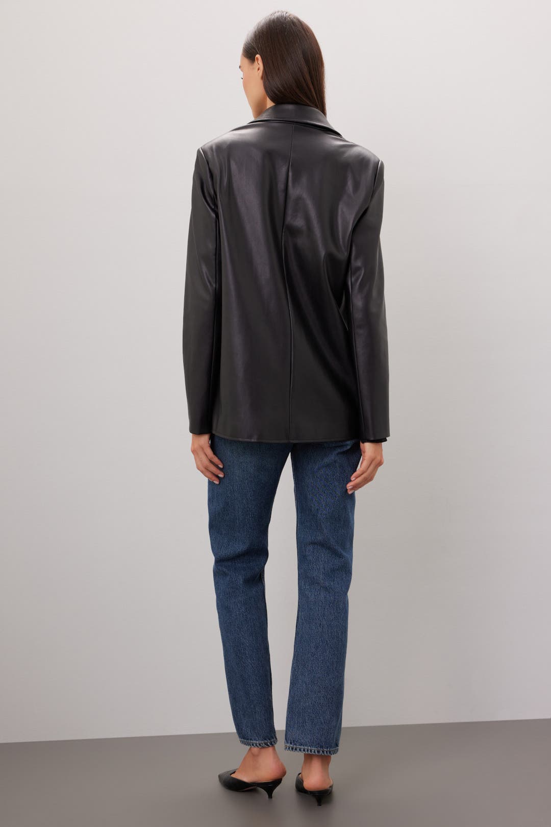Vegan Leather Blazer by WEWOREWHAT | Rent the Runway