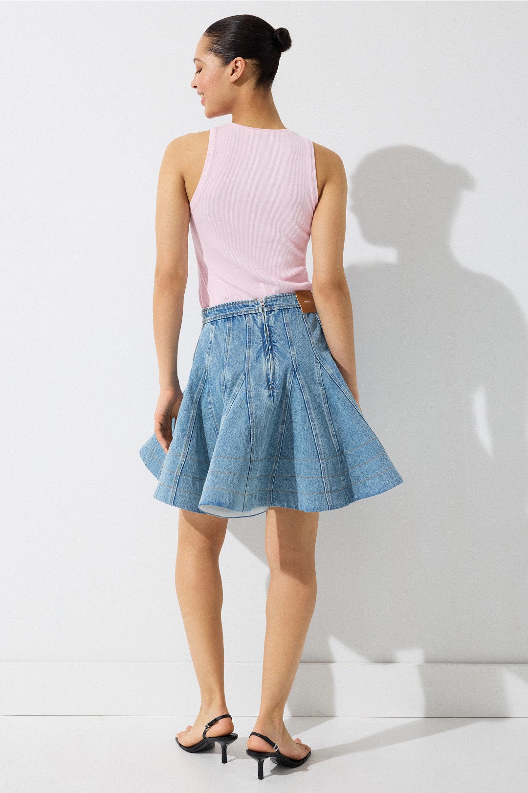 Kalle Denim Godet Skirt by AKNVAS 2