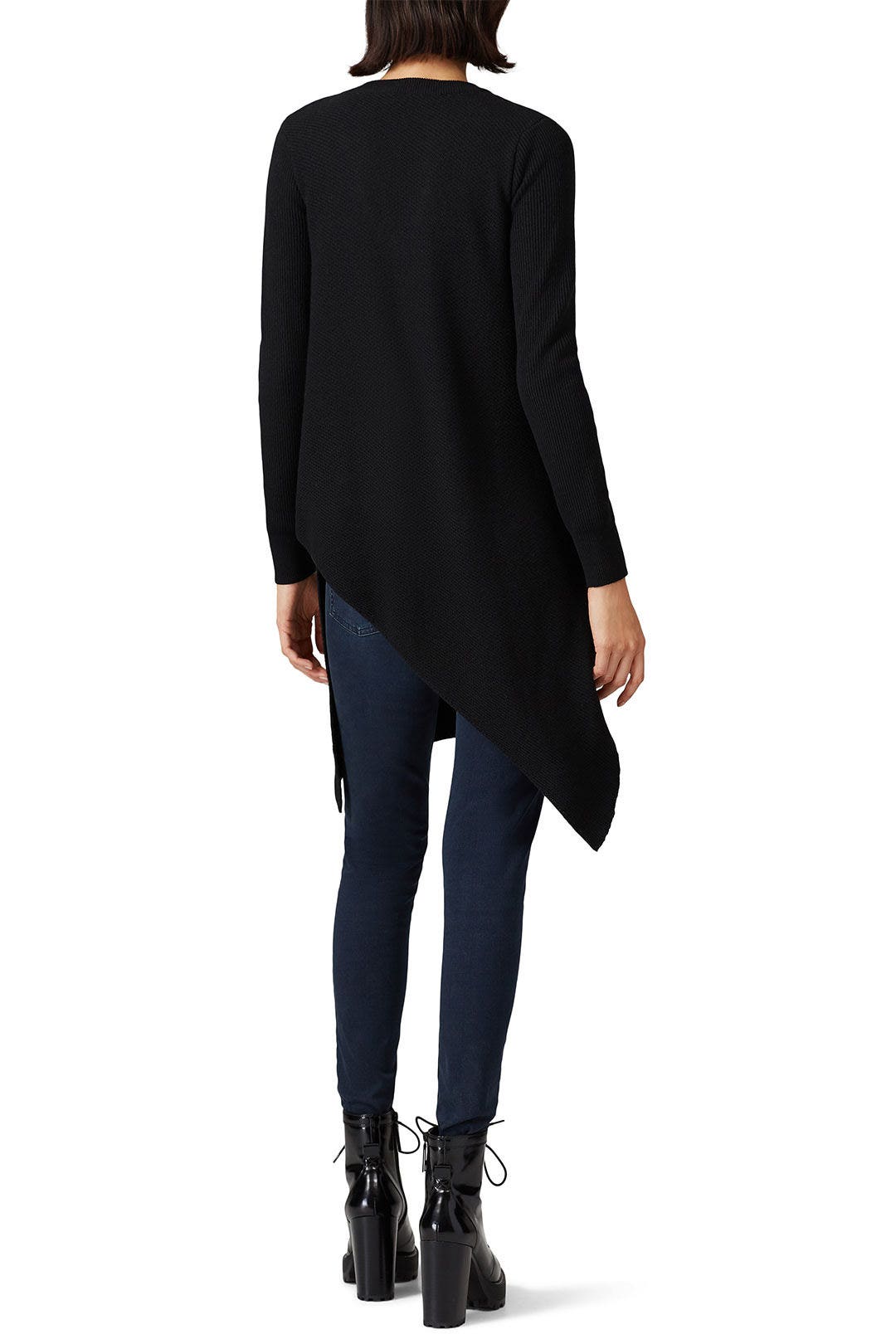 Black Asymmetrical Sweater by Derek Lam 10 Crosby x RTR 2