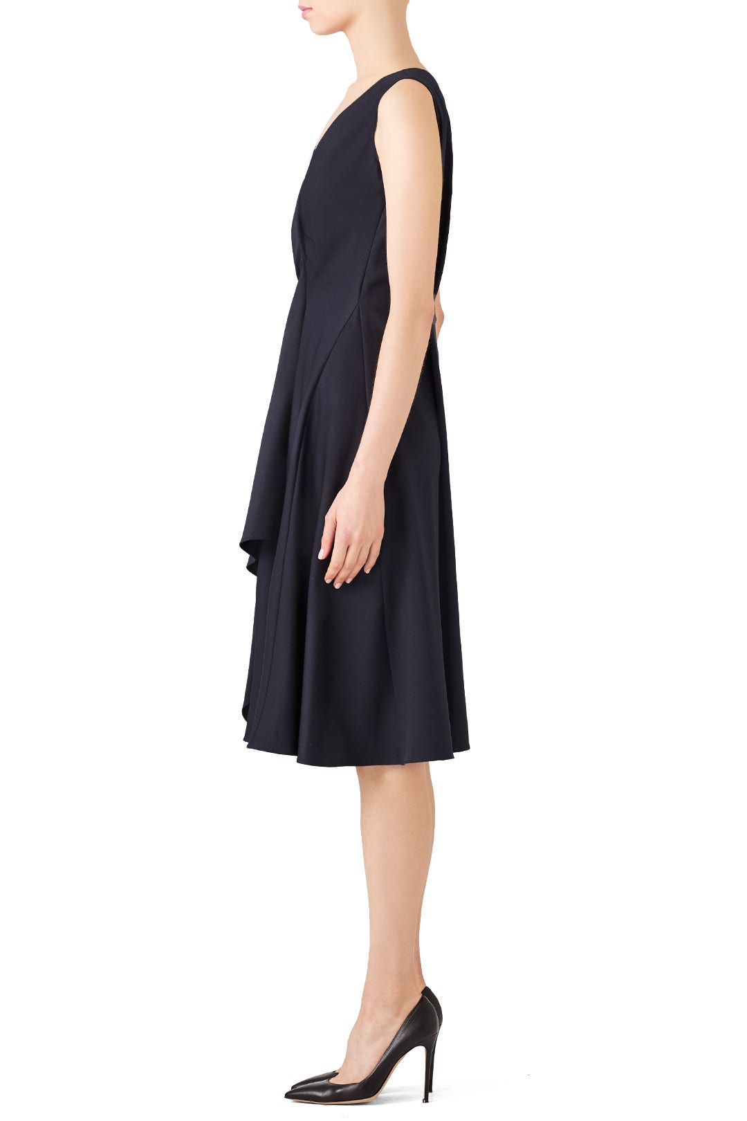 Ruffle Panel Dress by Jil Sander Navy 1