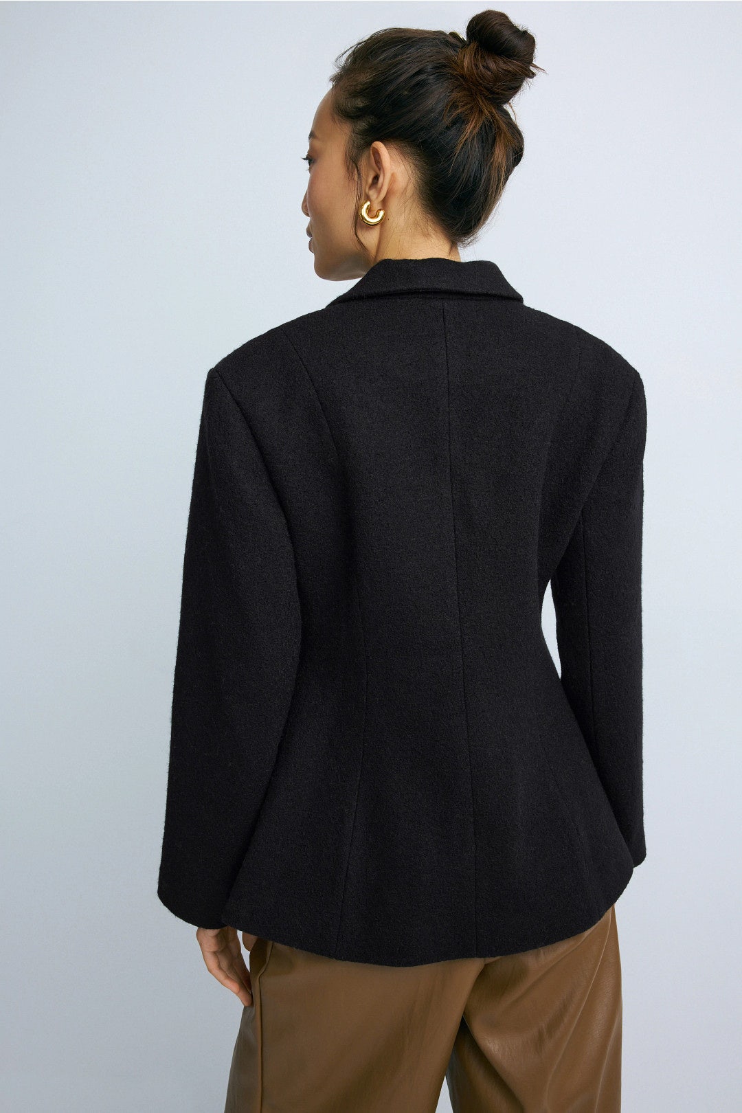 Marina Wool-Blend Sculpted Blazer