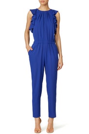 Cobalt Fluttering Jumpsuit by Shoshanna