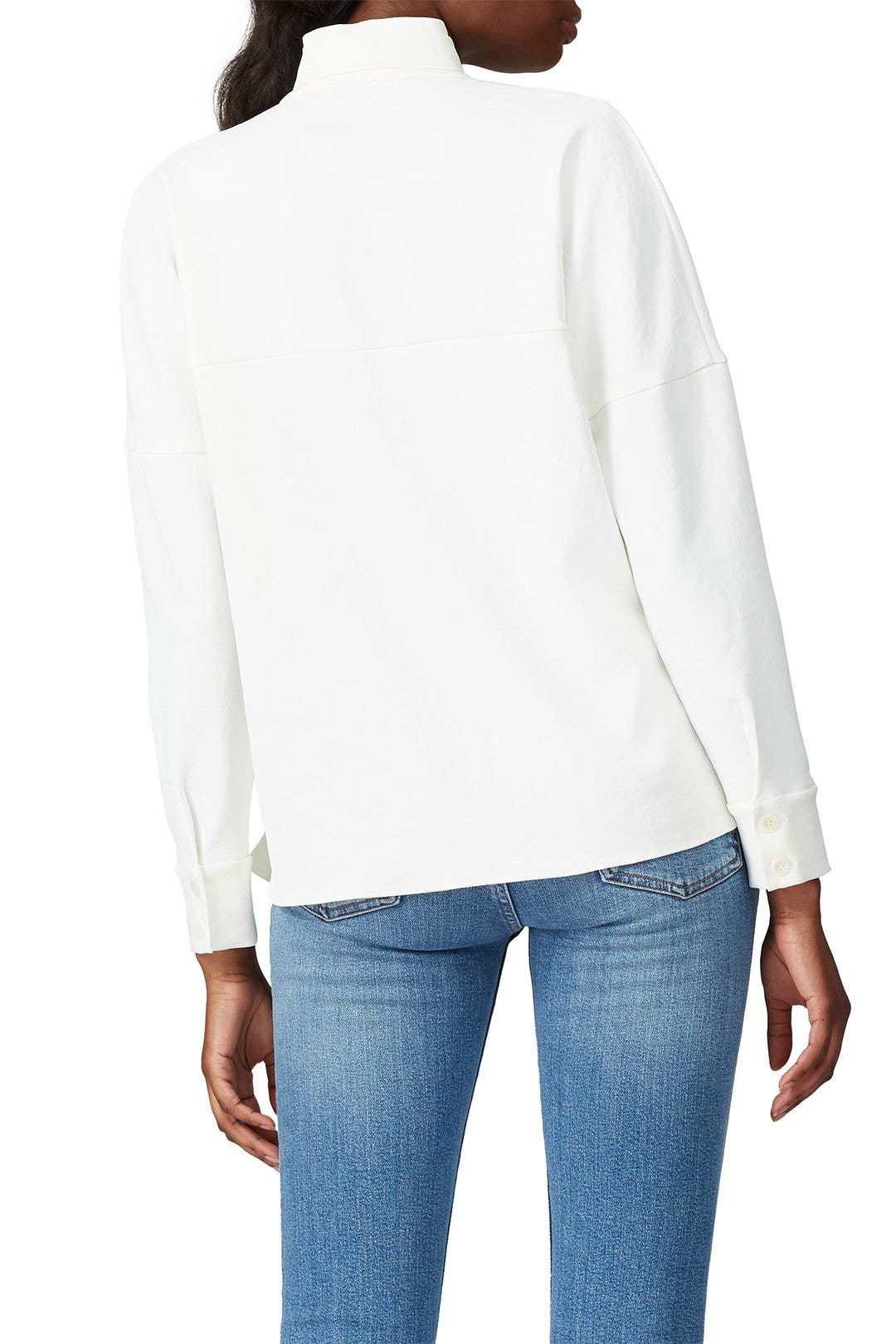 White Dolman Tie Neck Top by Tibi 1