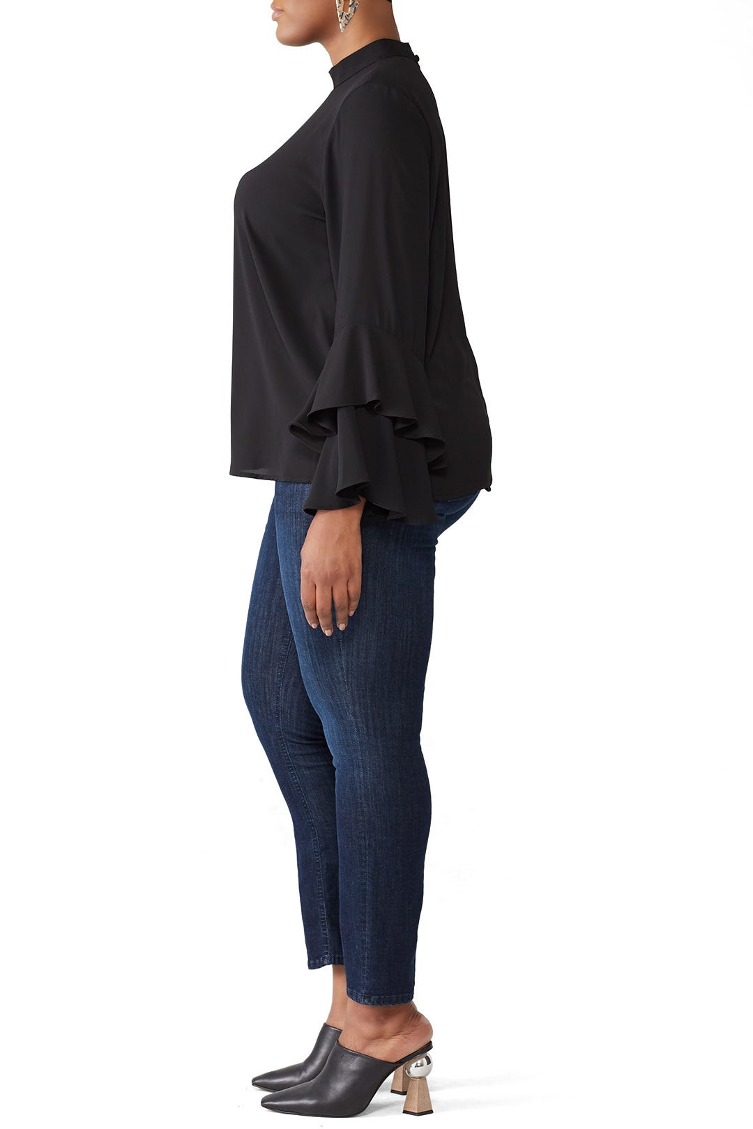 Black Dramatic Sleeve Top by ELOQUII 2