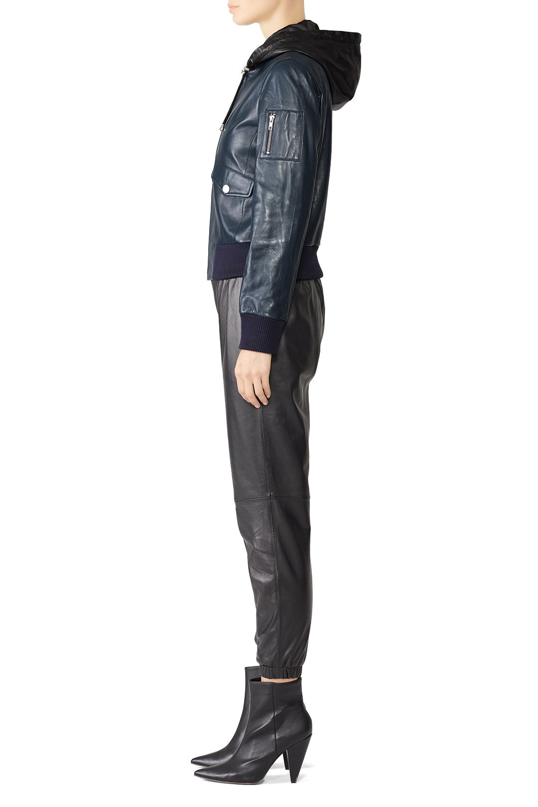 Hooded Leather Bomber by Samantha Sipos 2