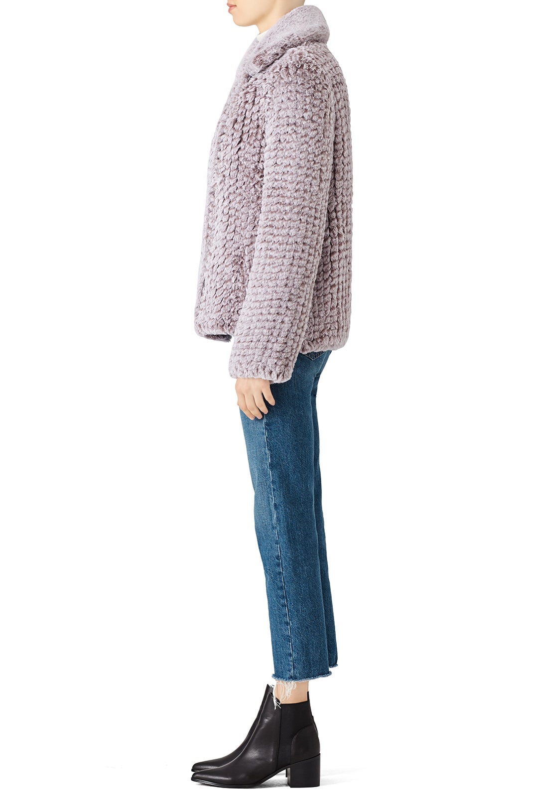 Faux Knitted Moto Jacket by Avec Les Filles 1