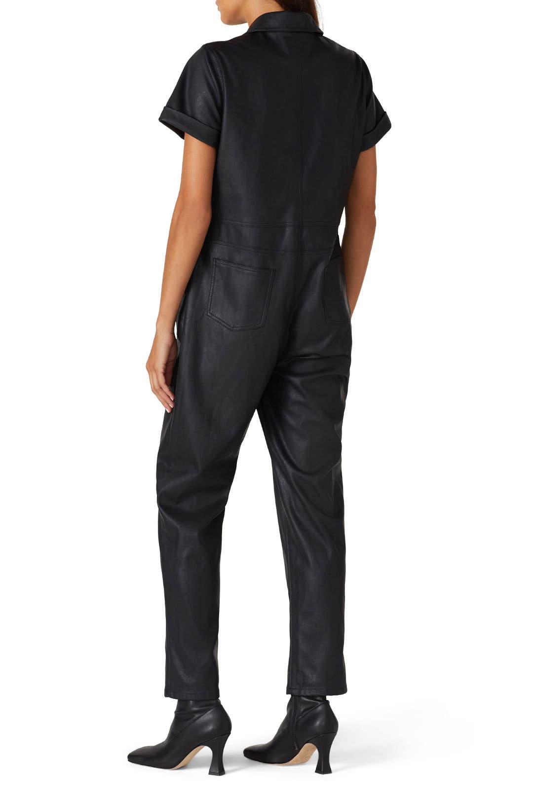 Liaison Faux Leather Utility Jumpsuit by MINKPINK | Rent the Runway