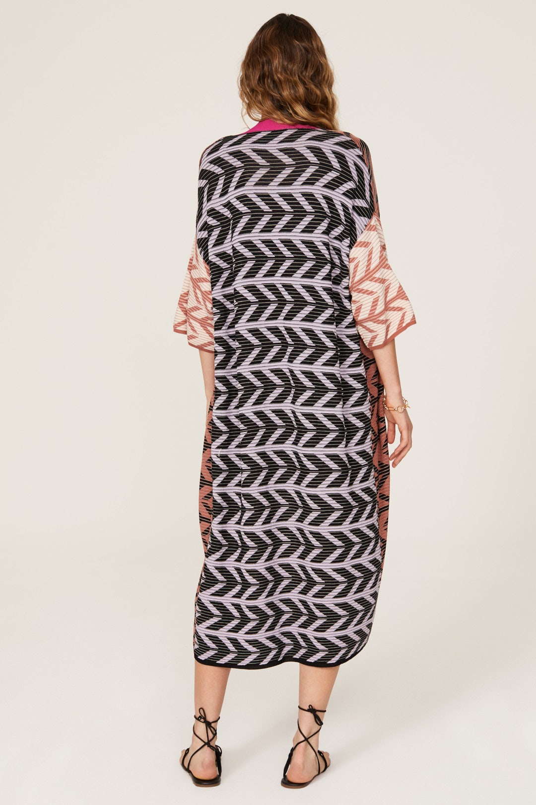 Pink Knit Kimono by sita murt 1