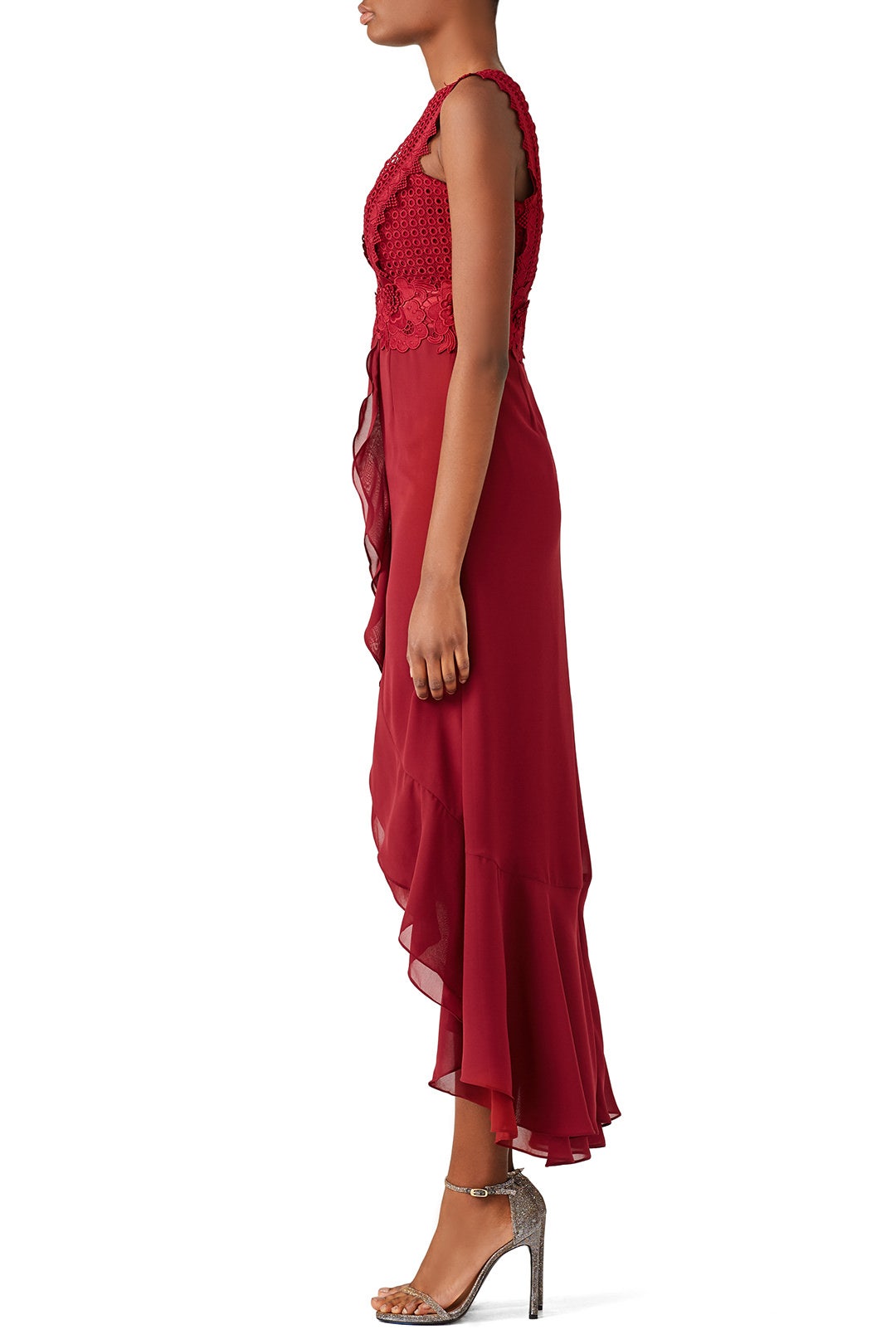 Bordeaux Flowy Dress by UnitedWood 2