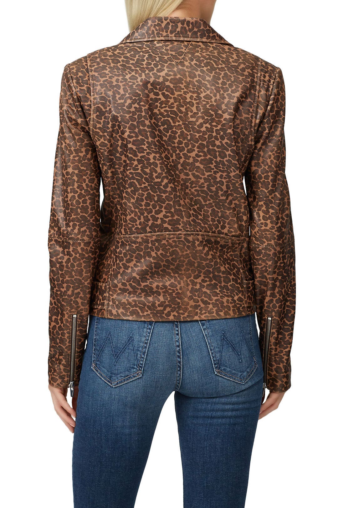 Leopard Smooth Jayne Leather Jacket by VEDA 2