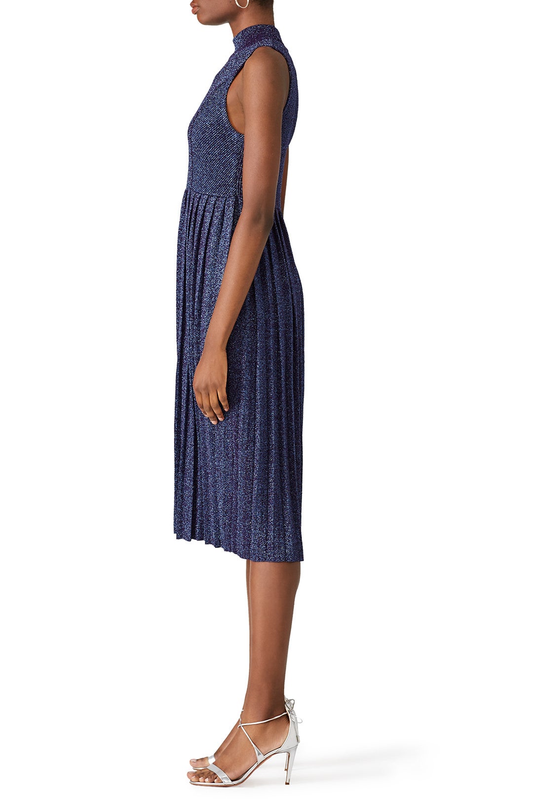 Metallic Pleated Dress by Carven 1