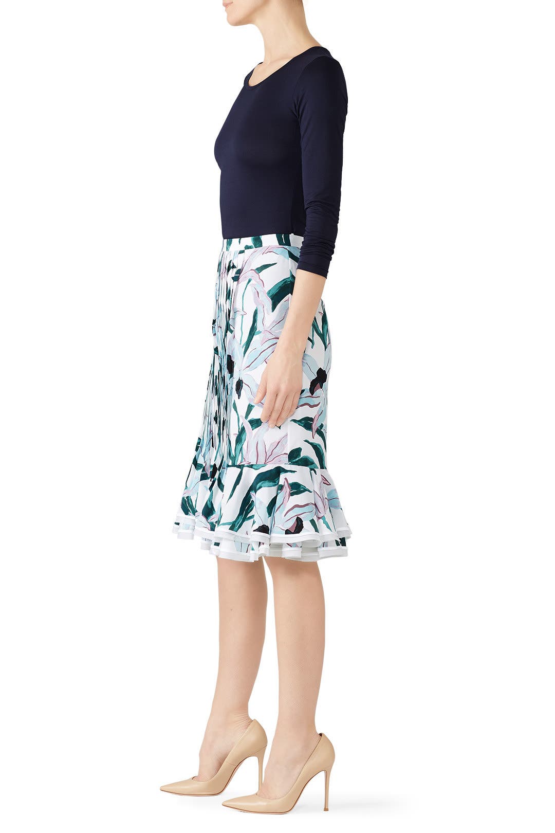 スカート TORY BURCH PRINTED LONG SKIRT Printed Silk Twill Skirt: Women's Designer Bottoms | Tory Burch