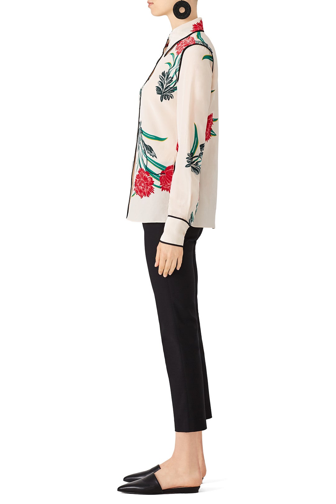 Farren Pearl Collared Shirt by Diane von Furstenberg 2