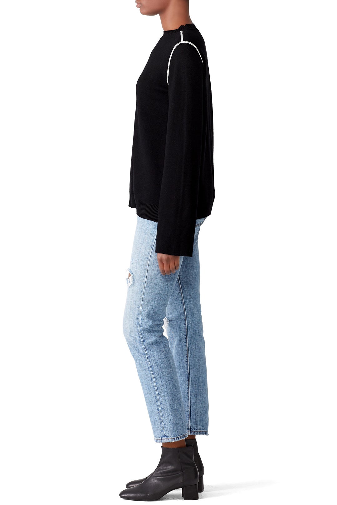 Black Pullover Sweater by Michael Stars 2