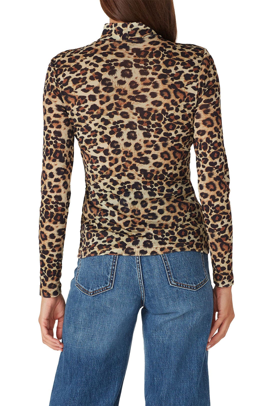 Leopard Printed Mesh Top by Nicole Miller | Rent the Runway