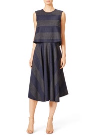 Alternastripe Dress by Tibi