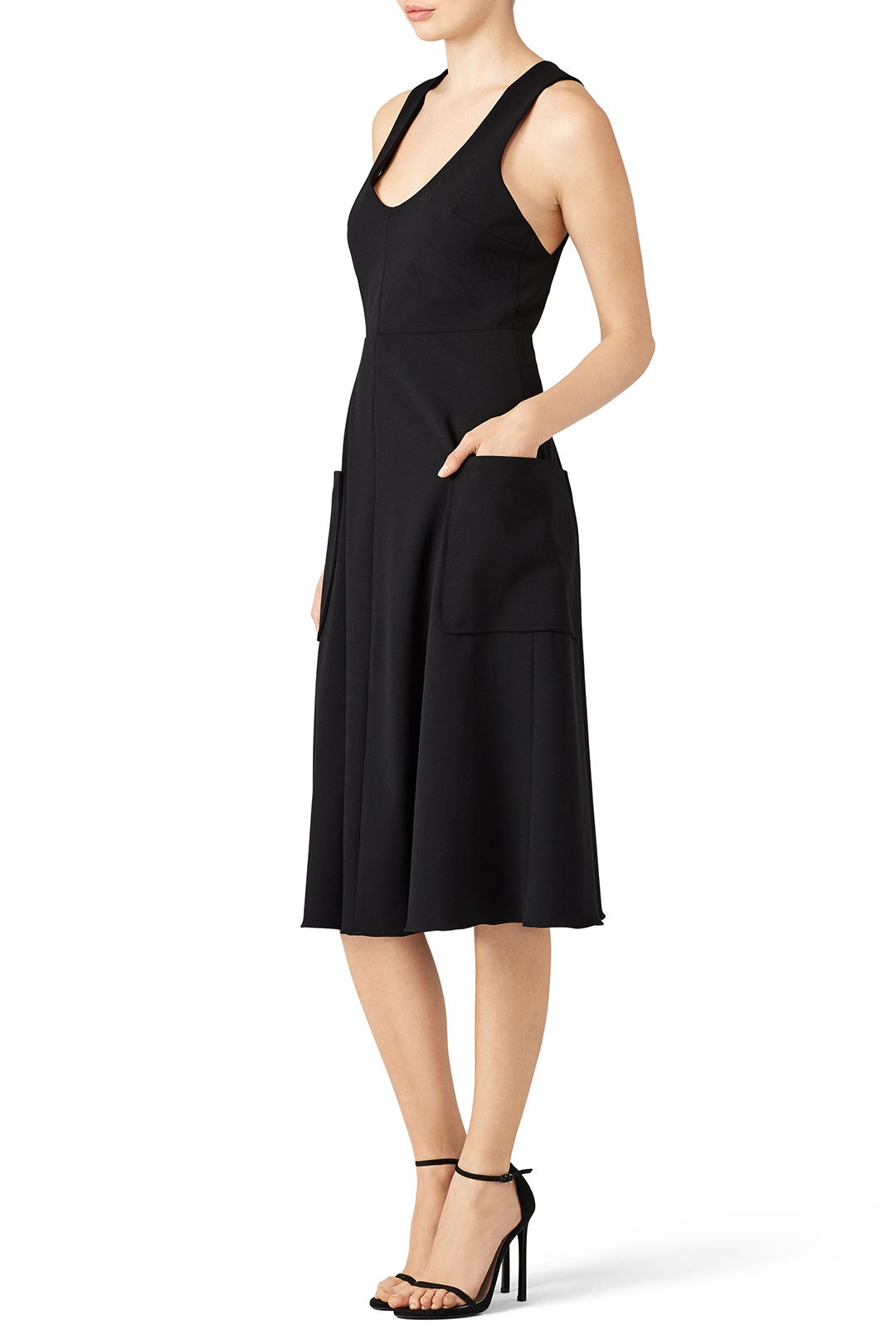 Black Deep Pocket Dress by Tibi 1