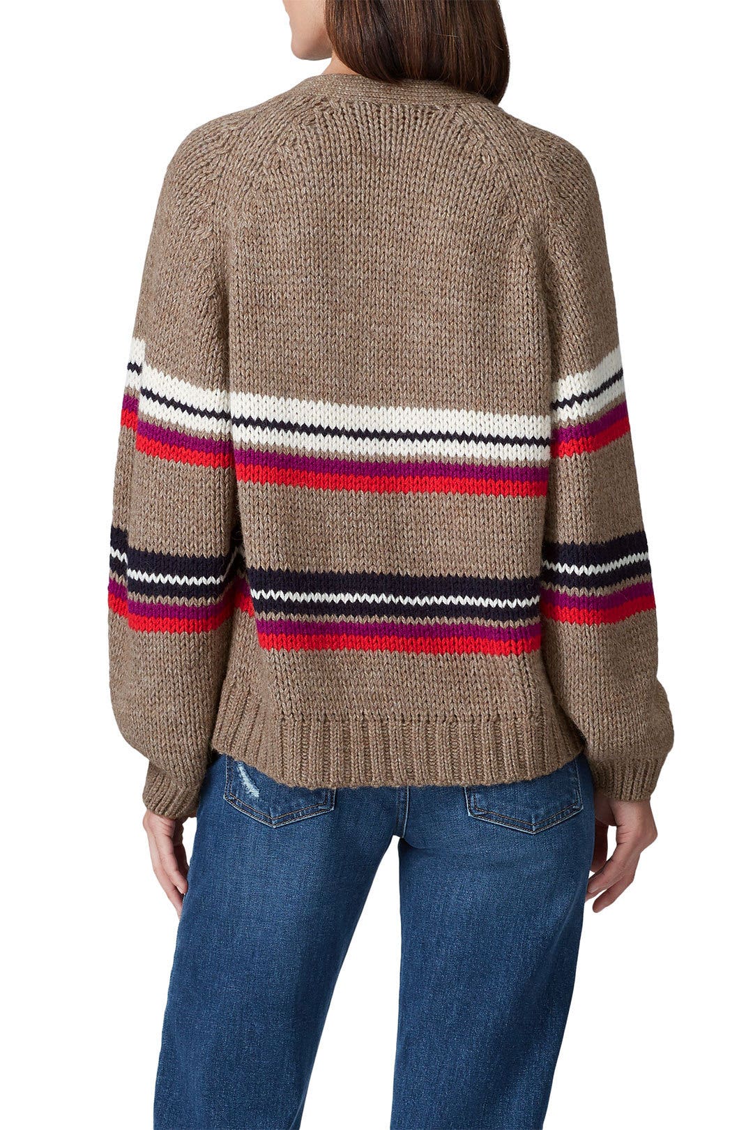 Brown Striped Cardigan by XíRENA 2