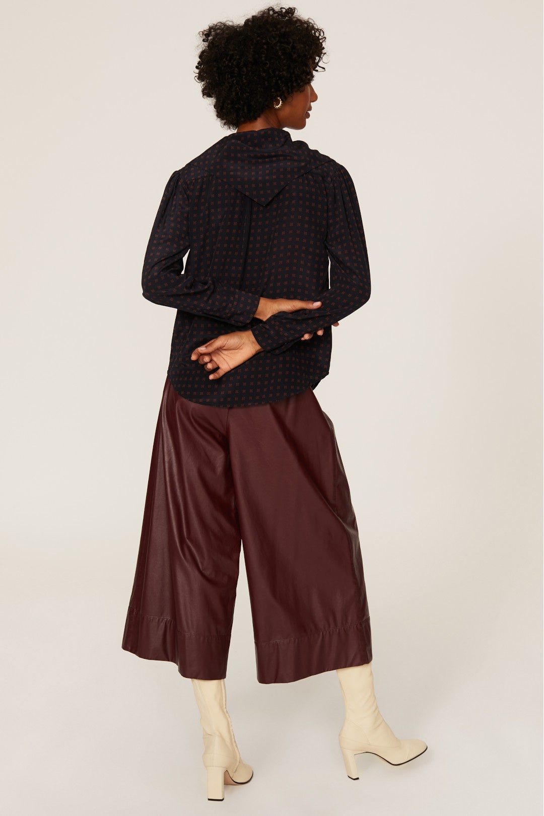 Frances Oversized Collar Top by Hunter Bell 1