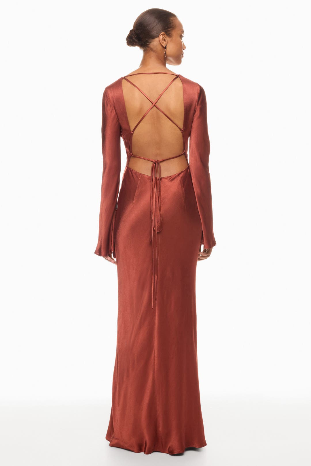 Lino Open Back Tie Gown by Shona Joy | Rent the Runway