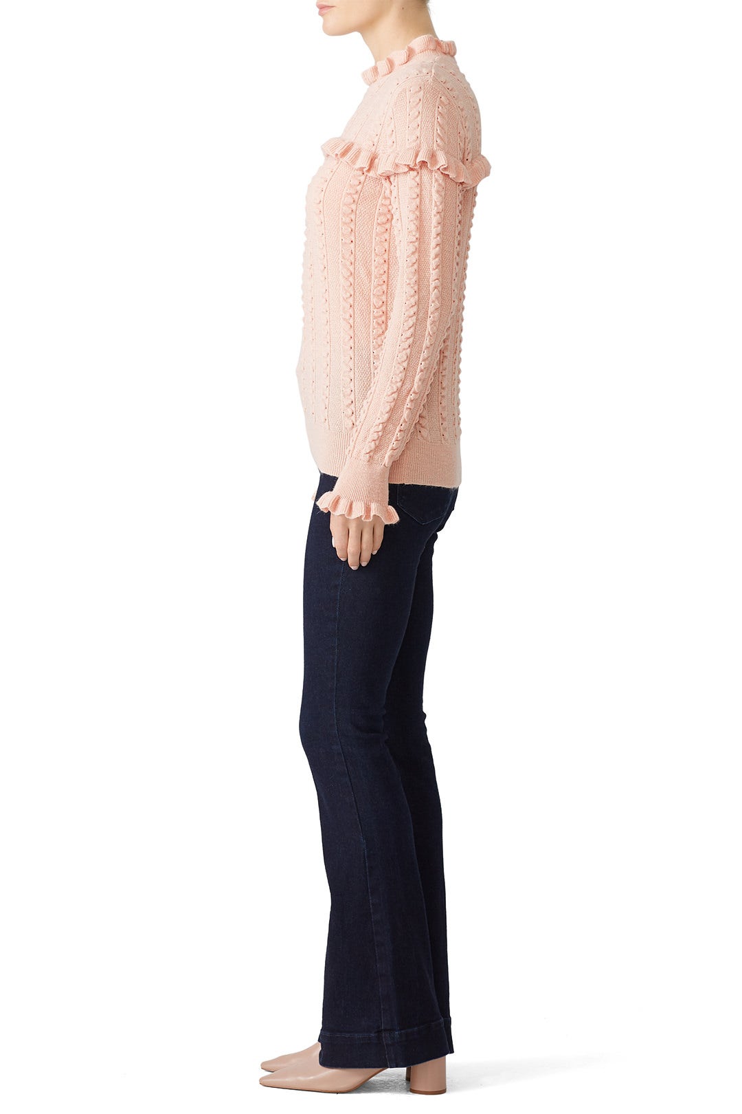 Blush Ruffle Sweater by Slate & Willow 2