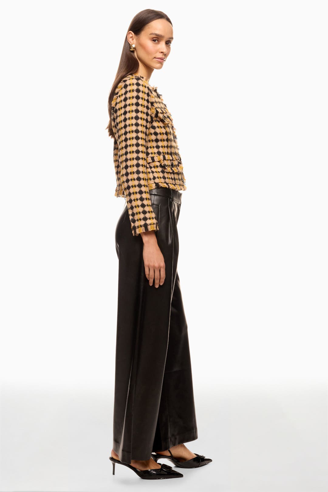 Yellow Tweed Plaid Jacket by Central Park West | Rent the Runway
