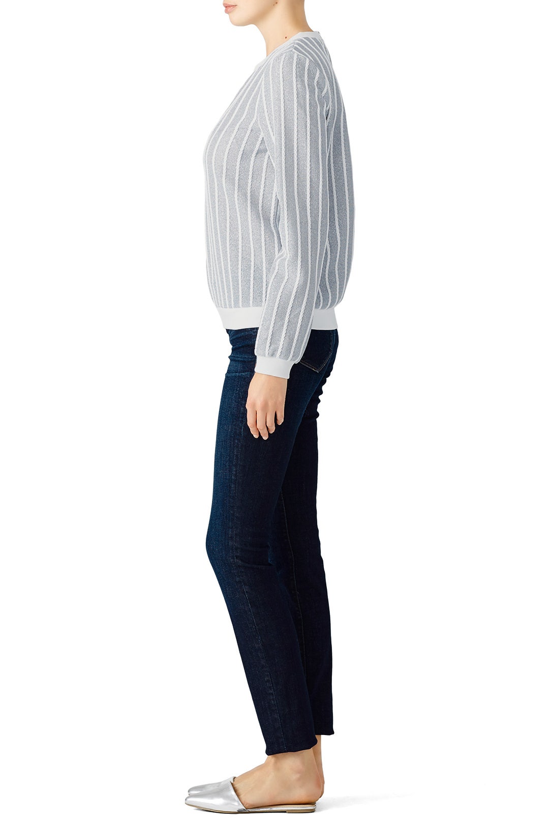 Striped Metallic Sweater by English Factory 1
