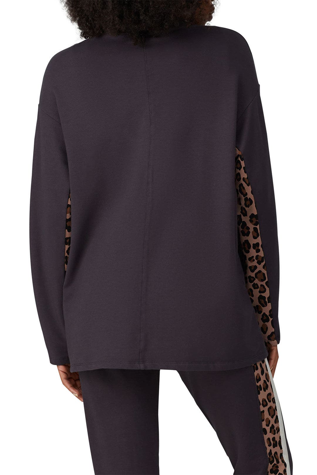 Paneled Leopard Maternity Sweatshirt by MONROW 2