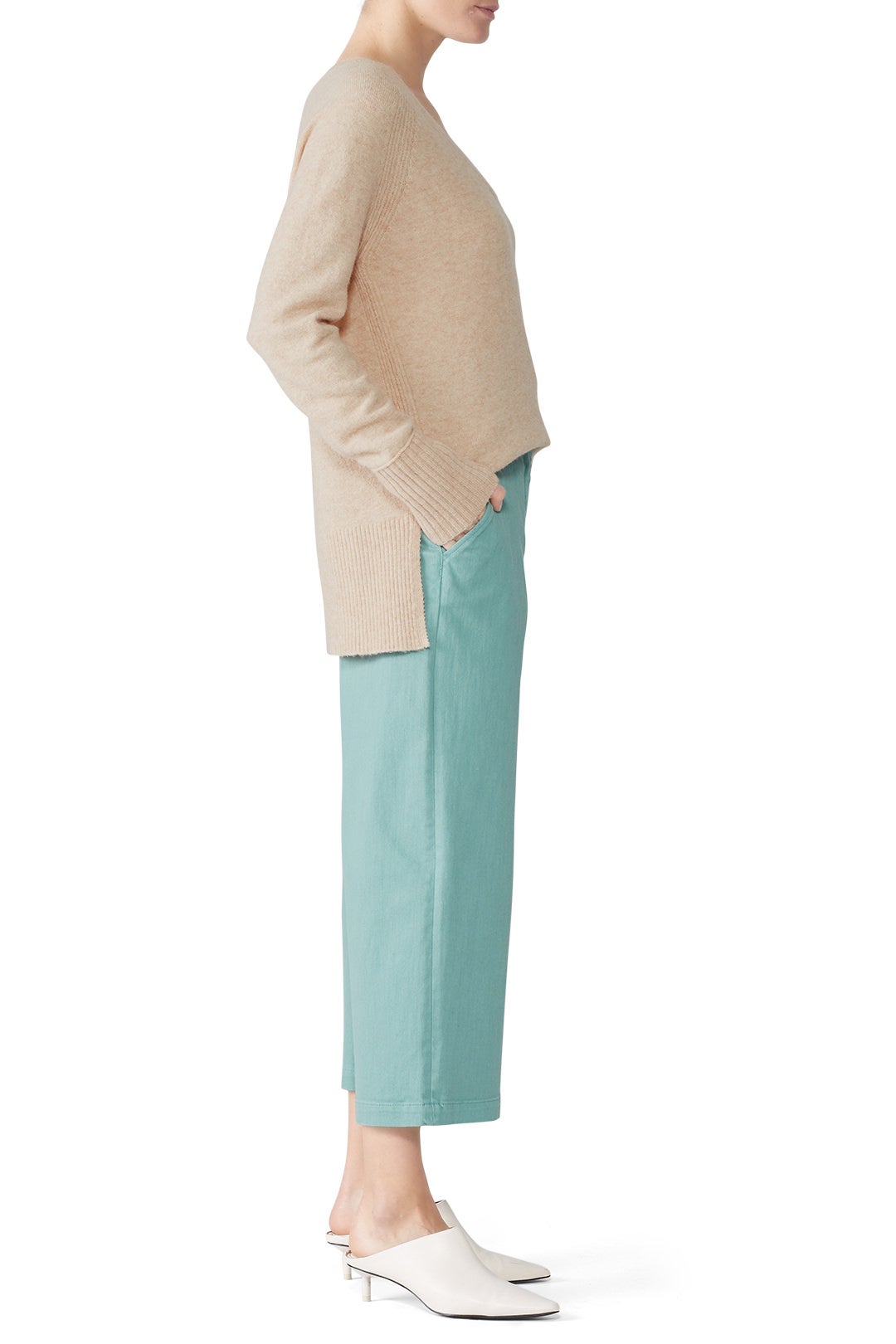 Dyed Wide Leg Jeans by Tibi 1