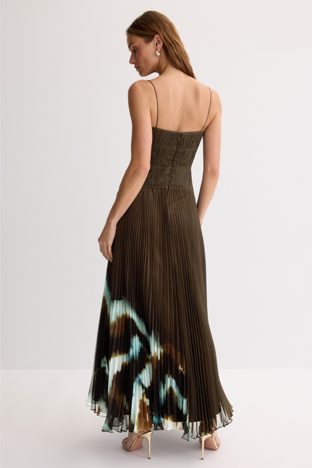 Sue Pleated Gown by AMUR 2