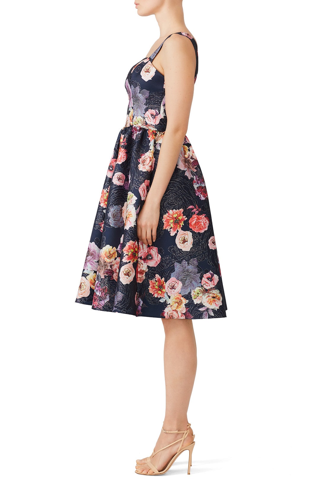 Black Floral Cocktail Dress by Christian Siriano 2