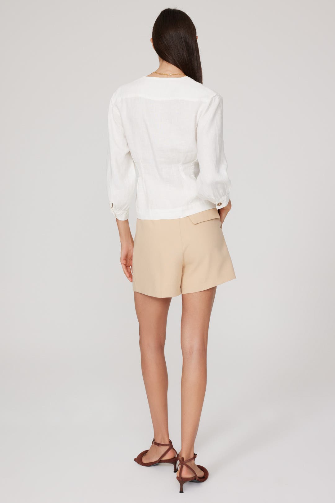(新品)RIKO☆Audrey blouse white Maribelle Cotton Blouse in Ivory