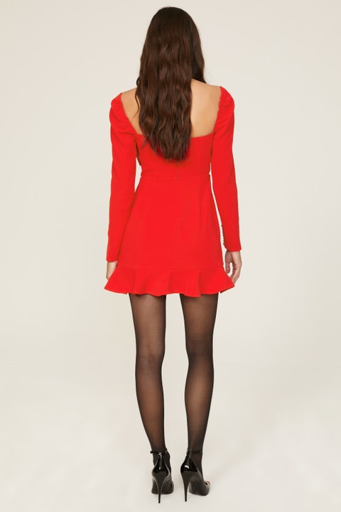 Perfect Mini Red Dress with Bow in the front.