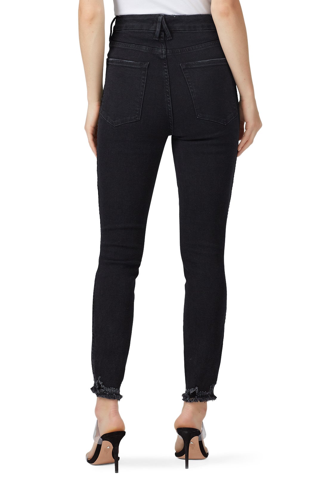 Good Curve Skinny Crop Chewed Hem Jeans by GOOD AMERICAN 2