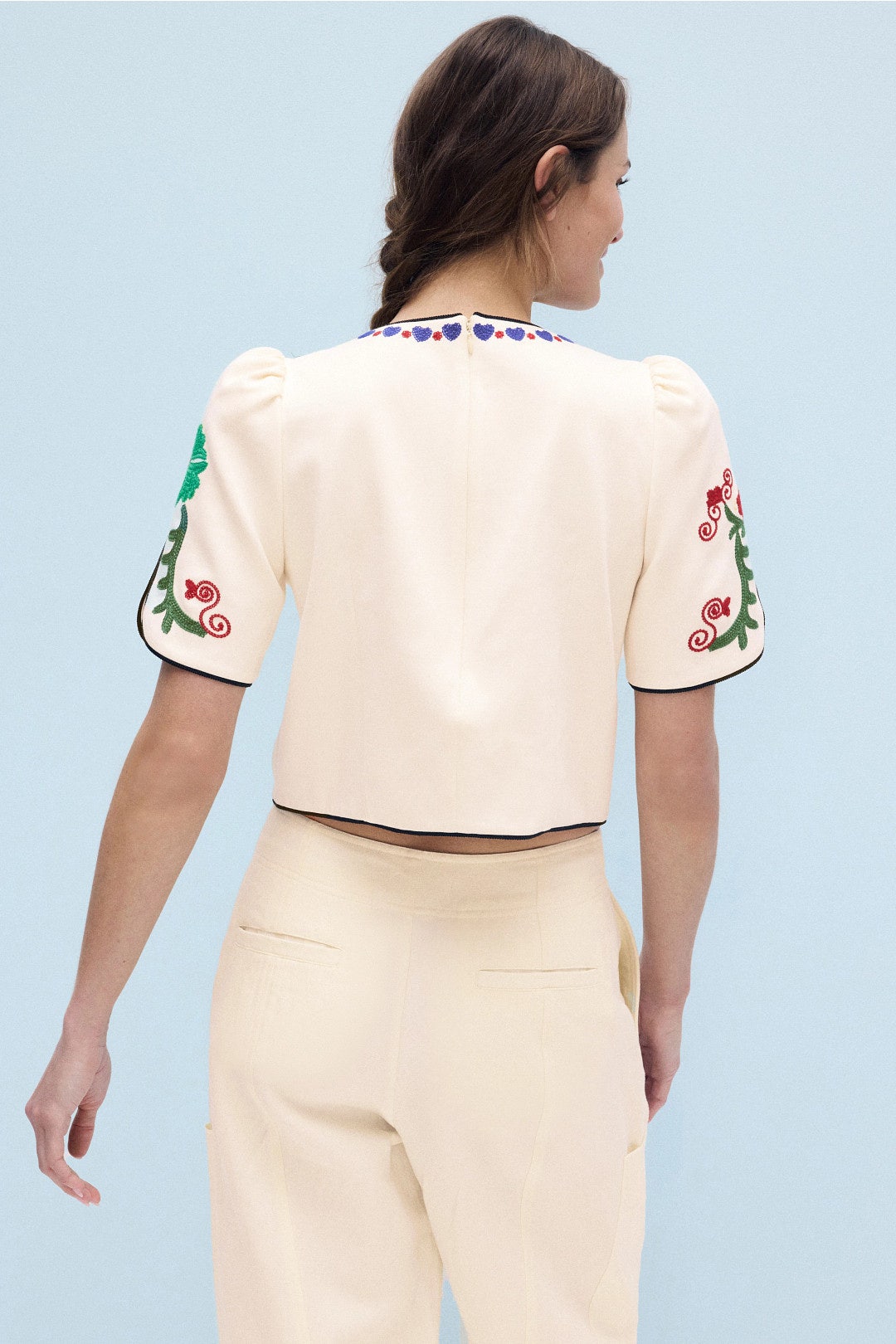 Beeson Floral Embroidered Top by Hunter Bell 2