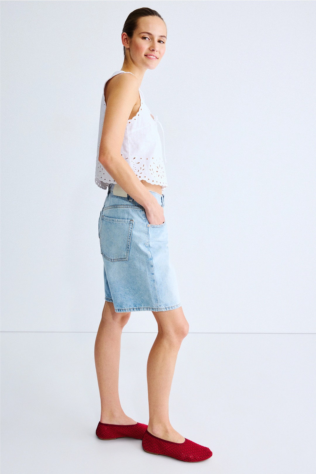 Eyelet Sailor Top by LE JEAN 1