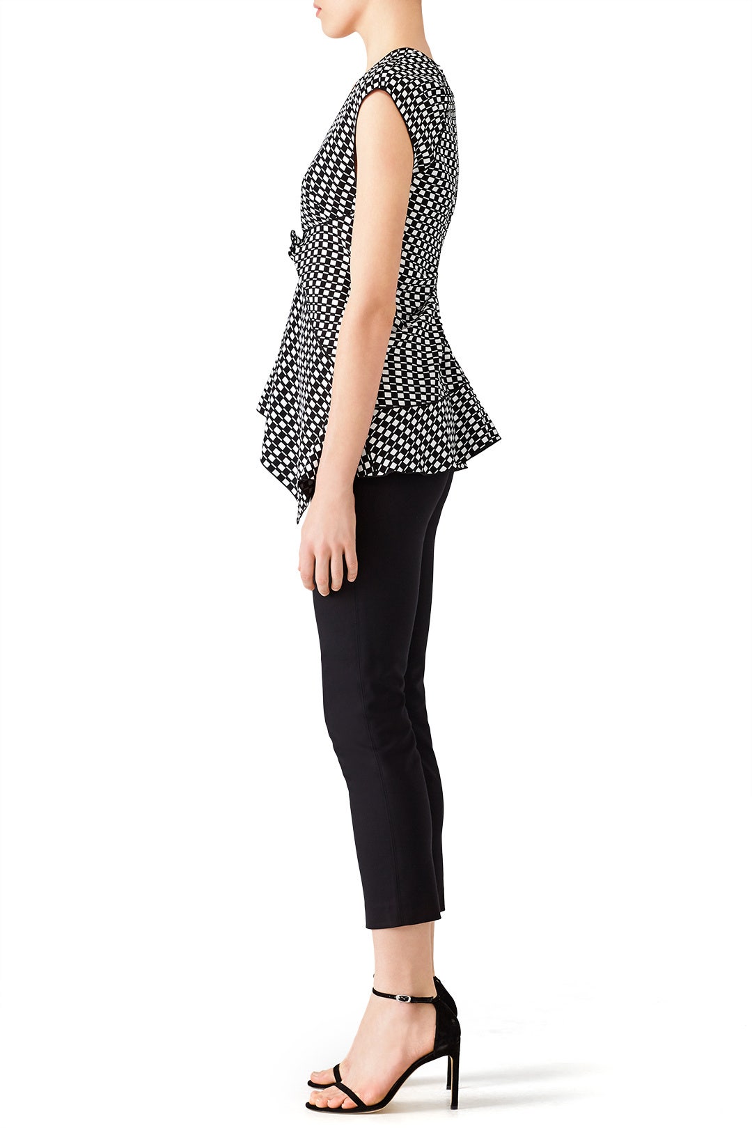 Black and White Checked Knot Top by Proenza Schouler 1