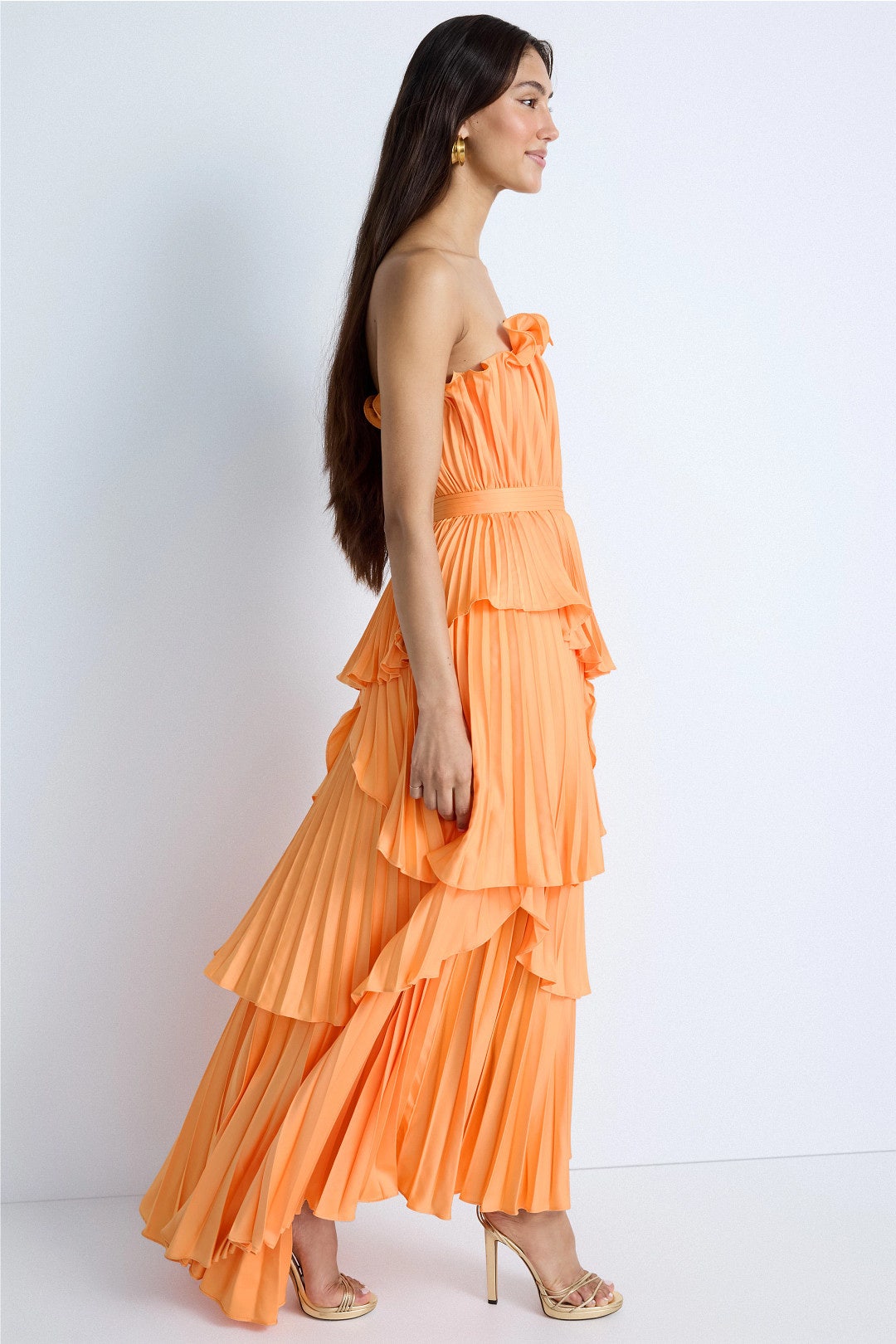 Janey Tiered Shell Gown by AMUR 1