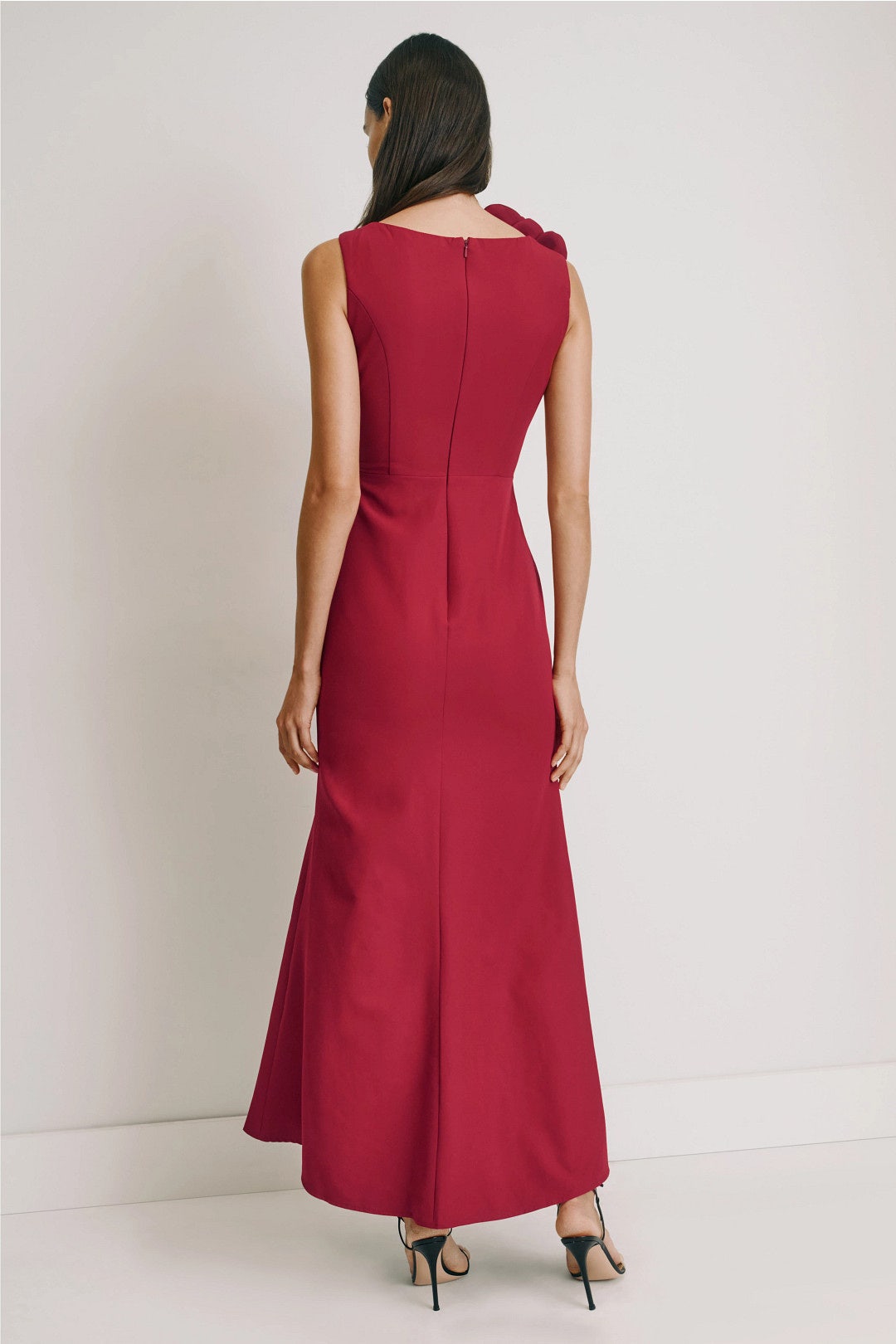 High Neck Crepe Column Dress by Ieena for Mac Duggal 2