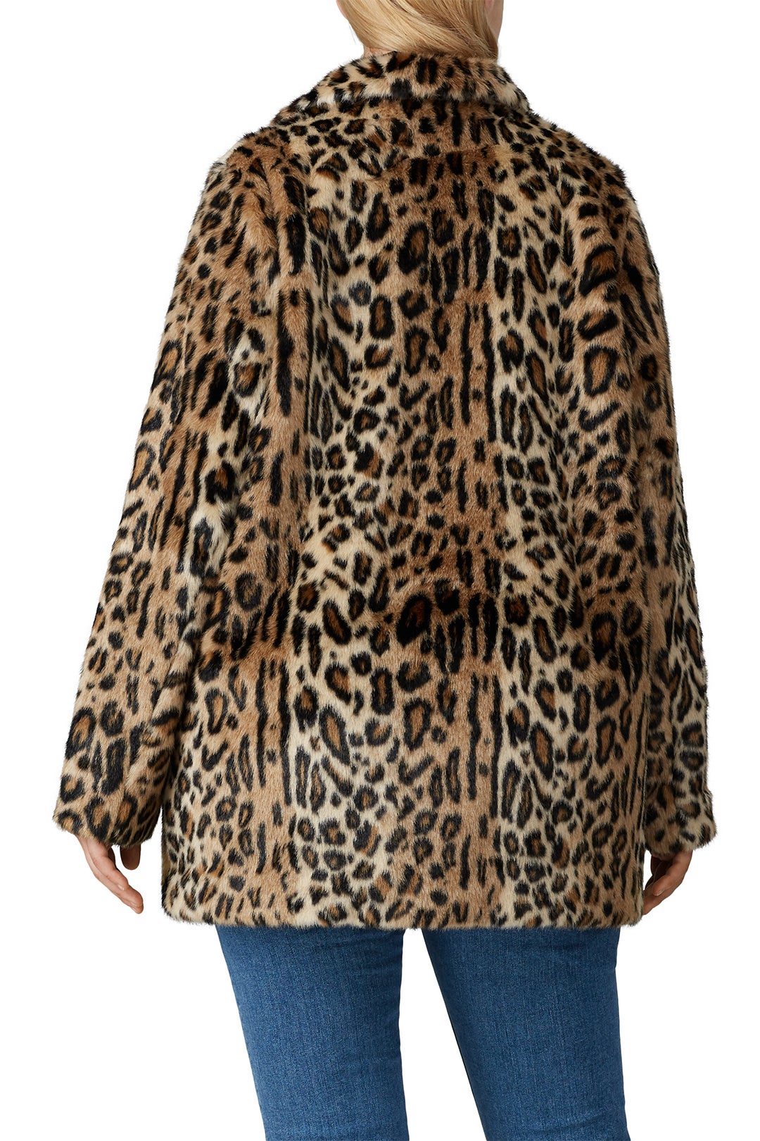 Leopard Faux Fur Jacket by JUNAROSE 2