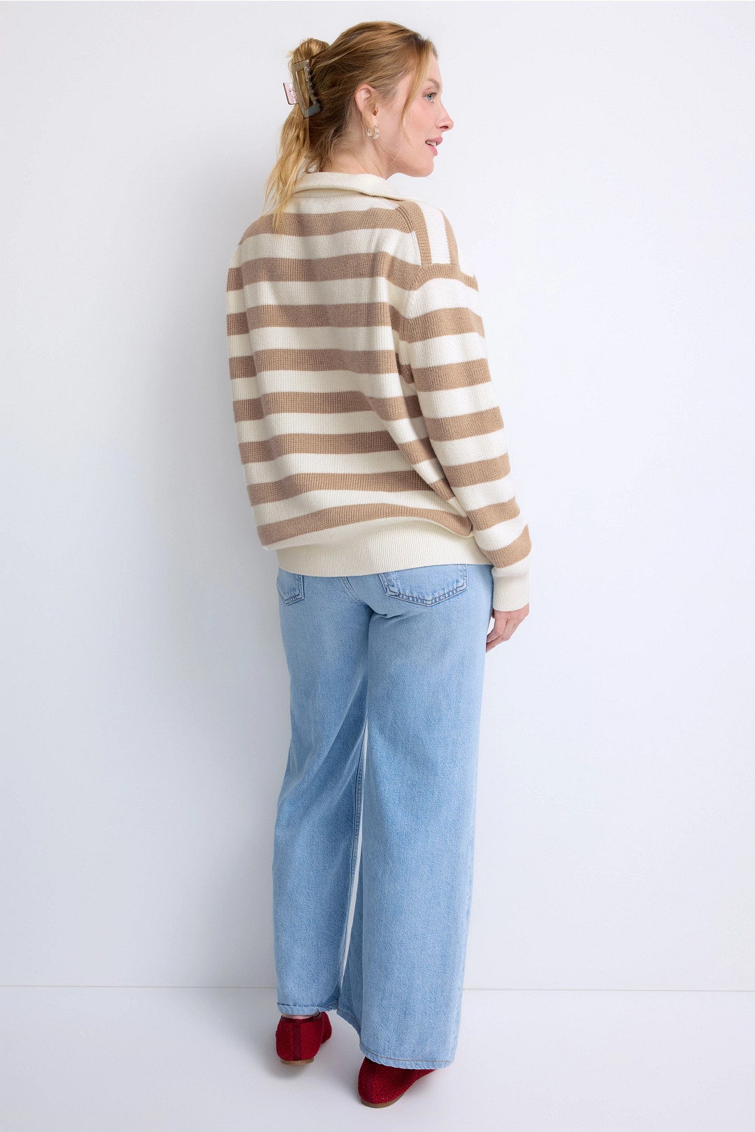 Lightweight Cotton Cashmere Shaker Jo Sweater by HATCH 2