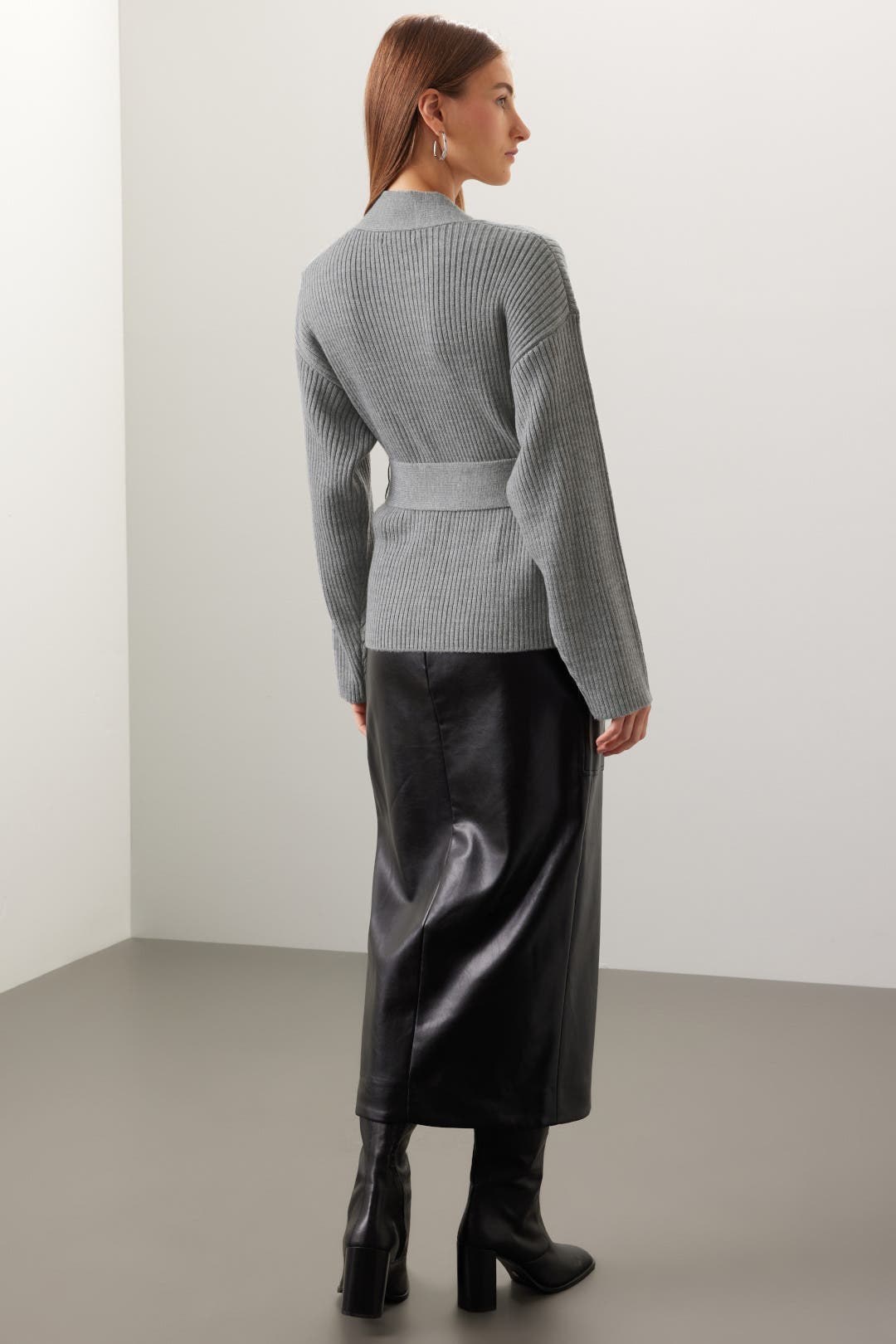 オーガンジープリーツ4wayニット　GRY グレー Gray Wrap Cardigan by Marissa Webb x RTR | Rent the Runway