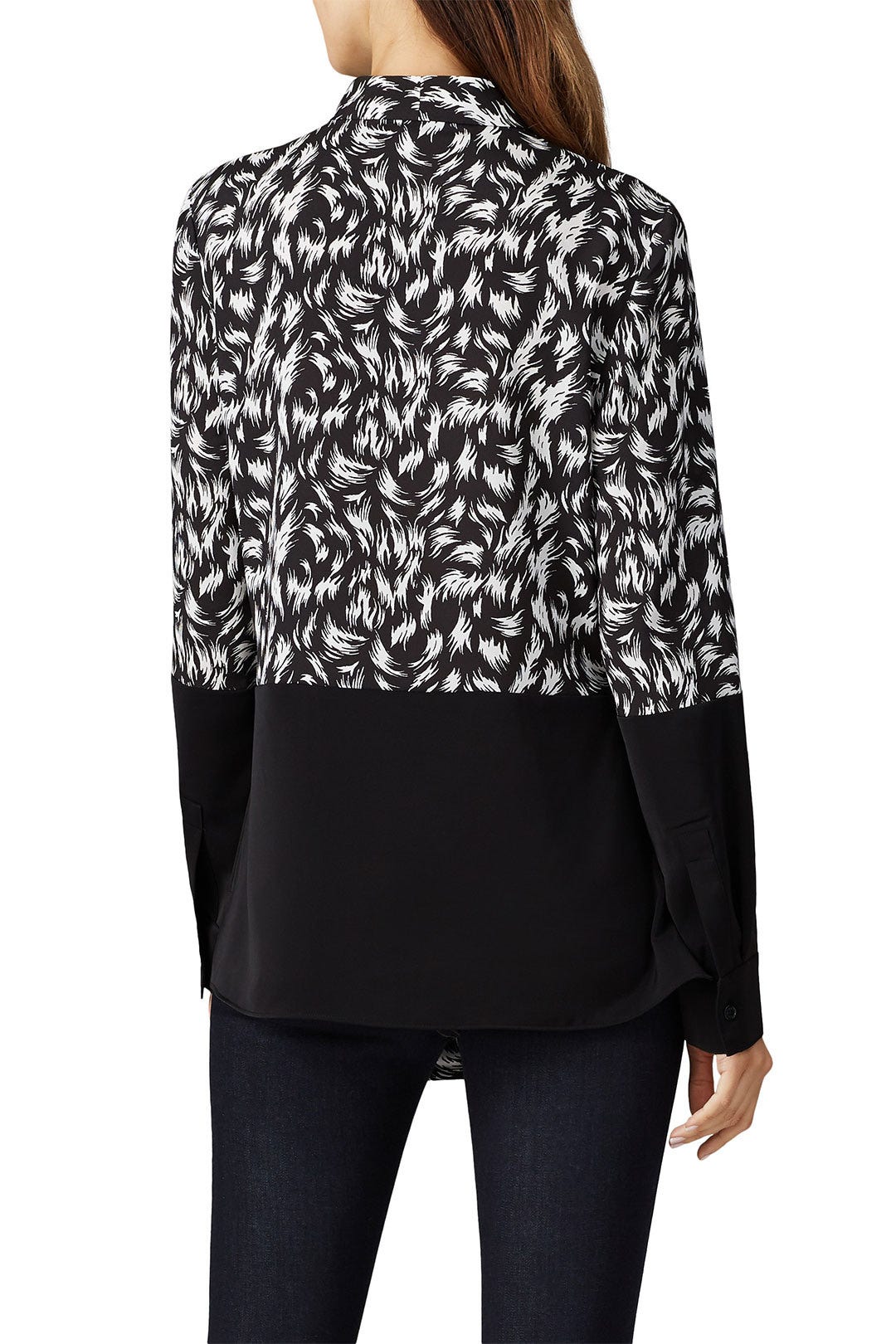 Feather Two Tone Blouse by Derek Lam 10 Crosby x RTR 2