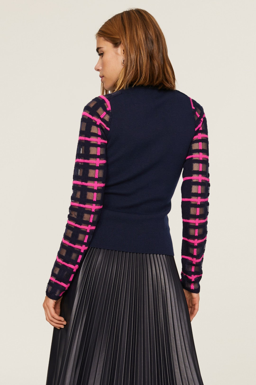 Sheer Sleeve Turtleneck Top by Esteban Cortazar x RTR 2