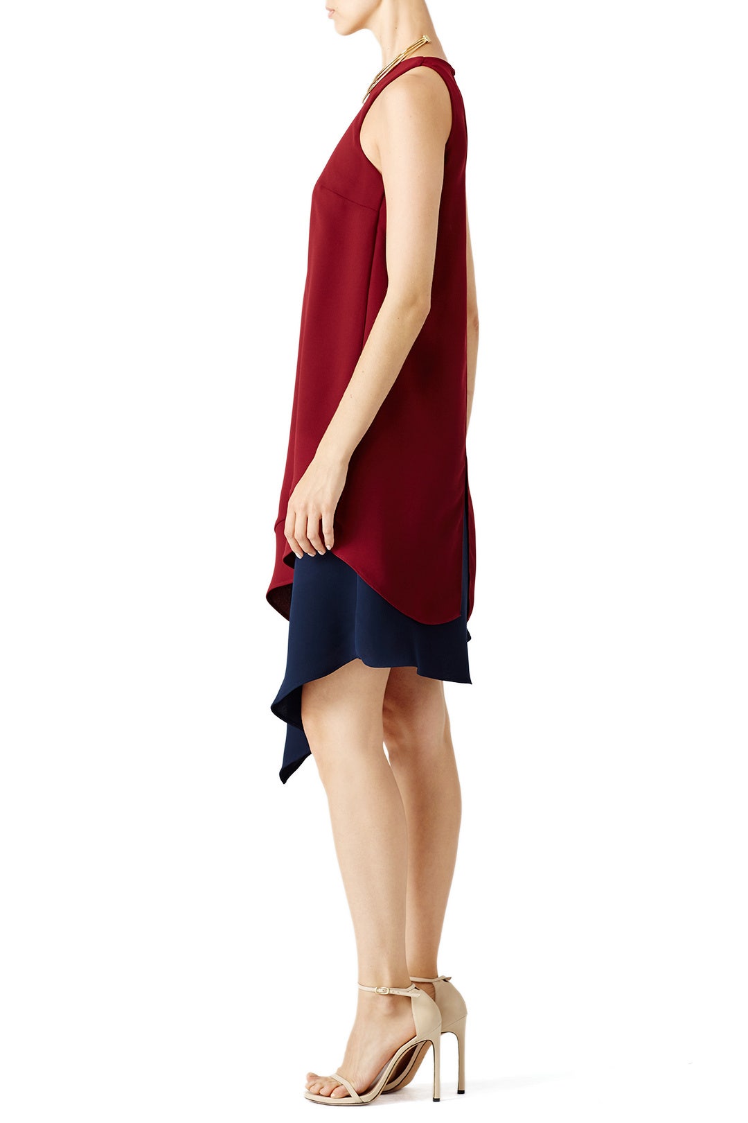 Burgundy Layer Shift Dress by Hunter Bell 2