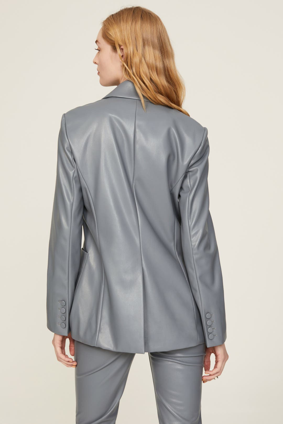 Nisha Faux Leather Blazer by SIMKHAI | Rent the Runway