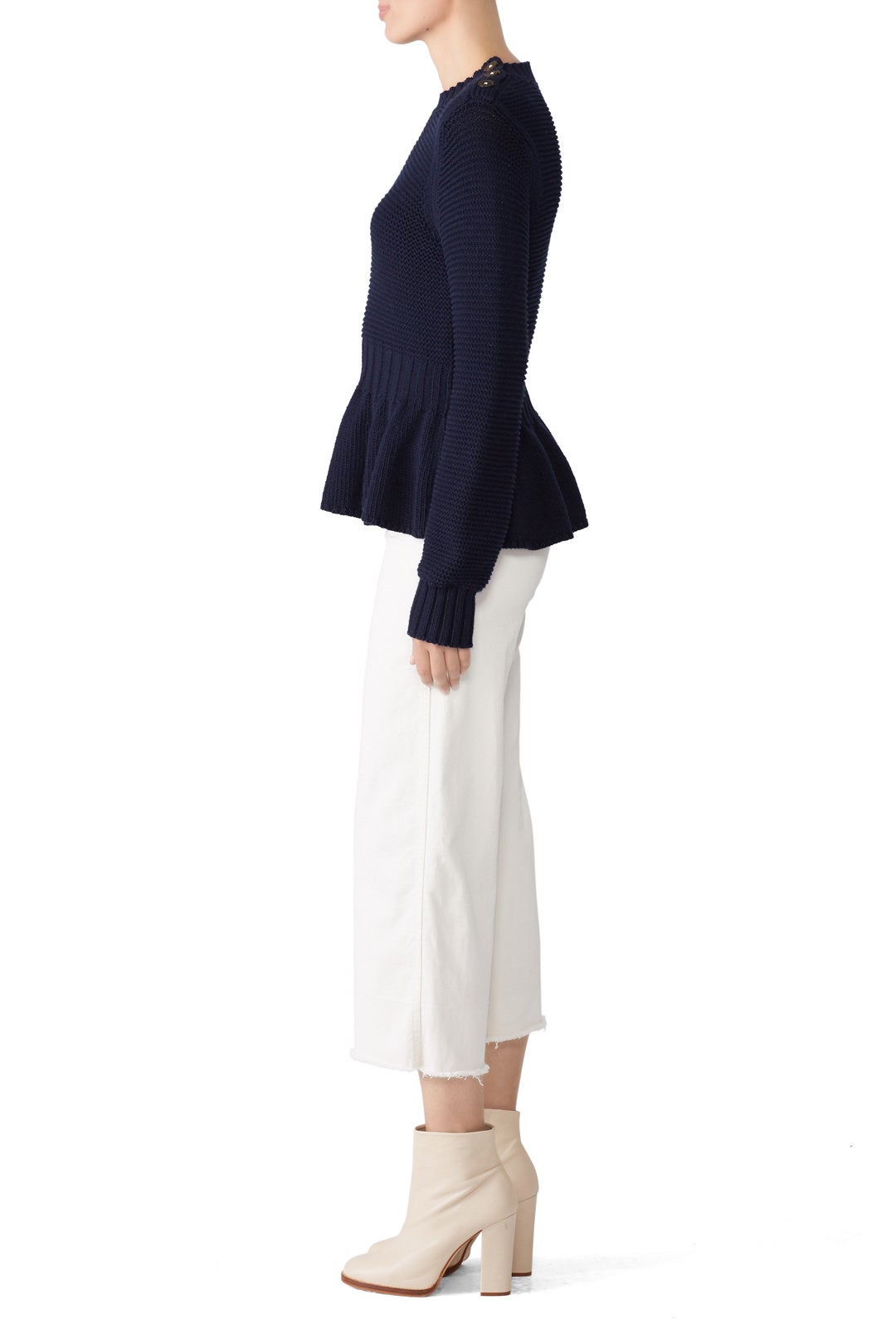 Merino Peplum Pullover by La Vie Rebecca Taylor 1