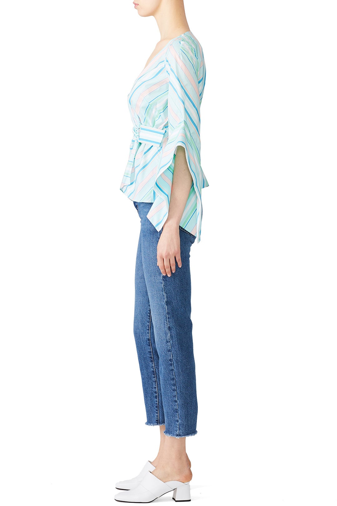 Mint Stripe Wrap Top by Peter Pilotto 1