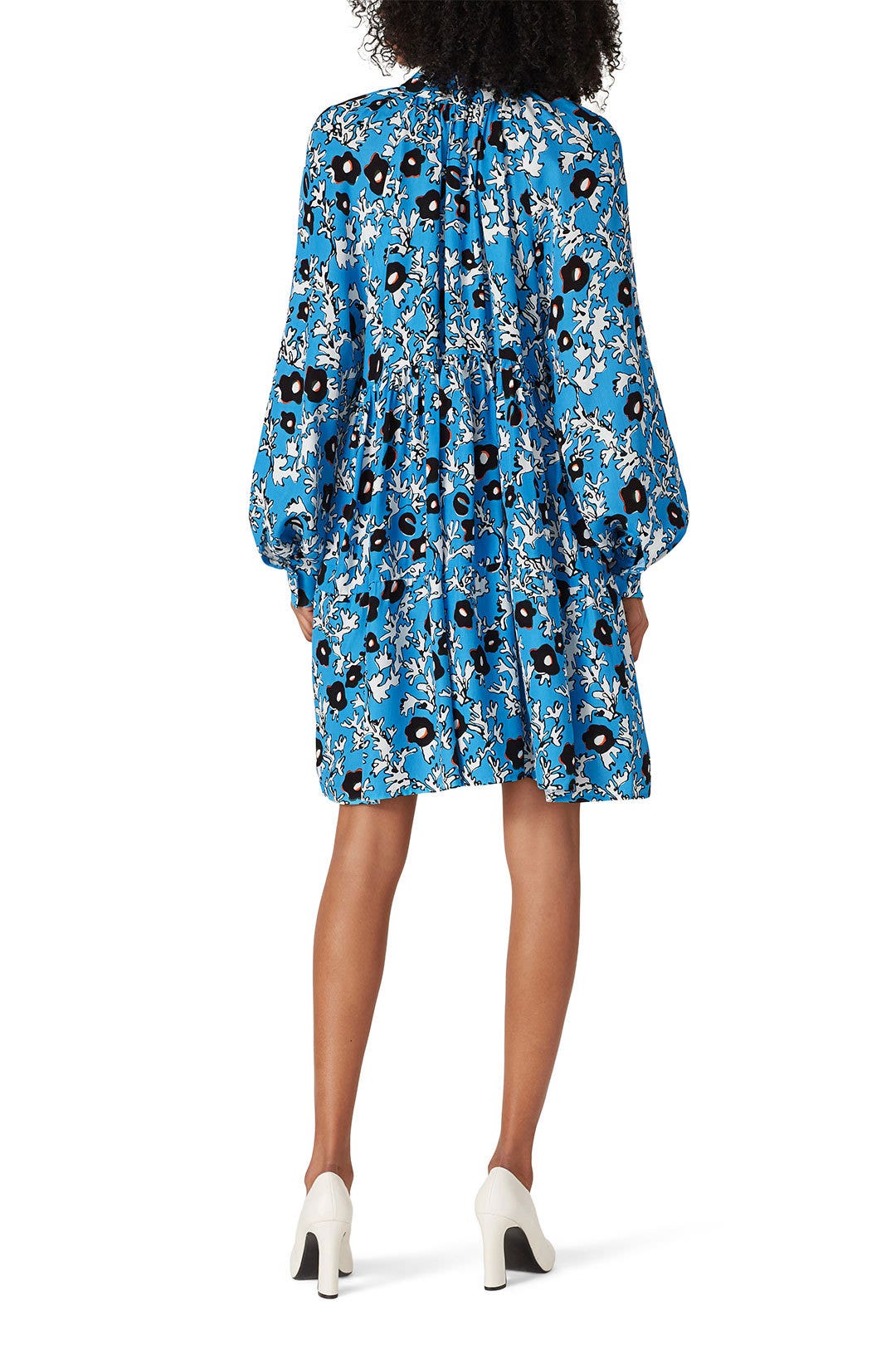 Blue Printed Jasmine Dress by STINE GOYA 2