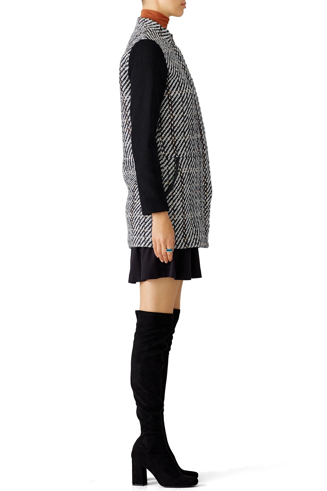 Black Printed Remi Coat by Waverly Grey 1